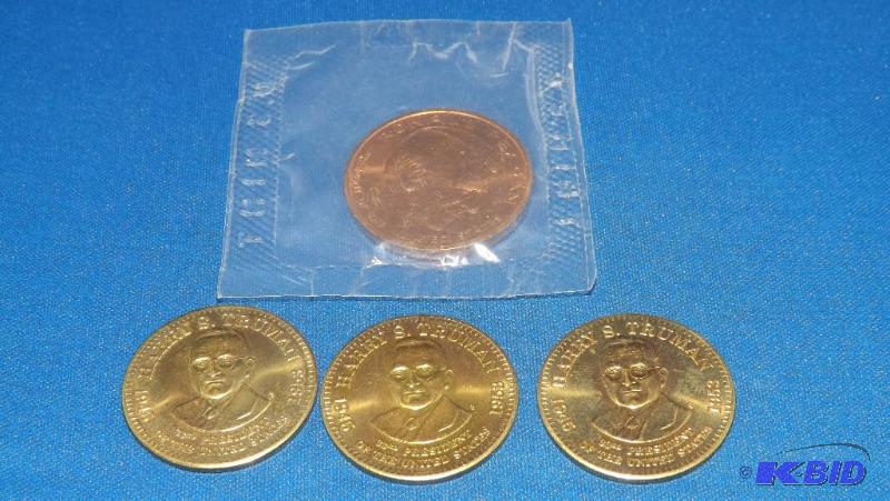 lot 217 image: Presidential Medallion Lot, 3 Harry S Truman ...