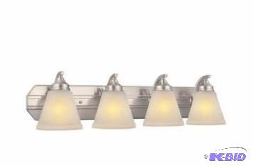 lot 16 image: Hampton Bay  4 light Bath Bar, No Globes, Customer return,