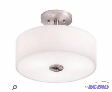 lot 17 image: Hampton Bay  Leeston Ceiling Lamp, New in box All there