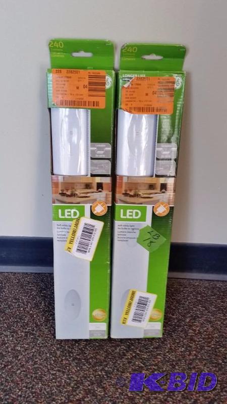 lot 18 image: 3 GE LED Light Under the Counter Light Fixtures. Tested