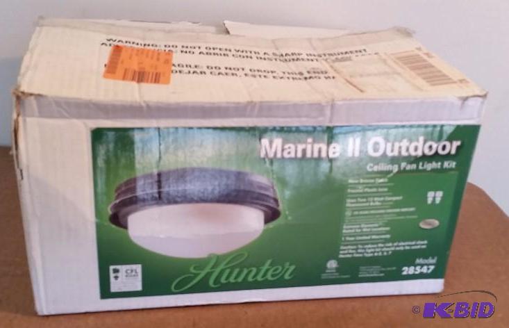 Hunter Marine Ii Outdoor Ceiling Fan Light Kit New In Box All