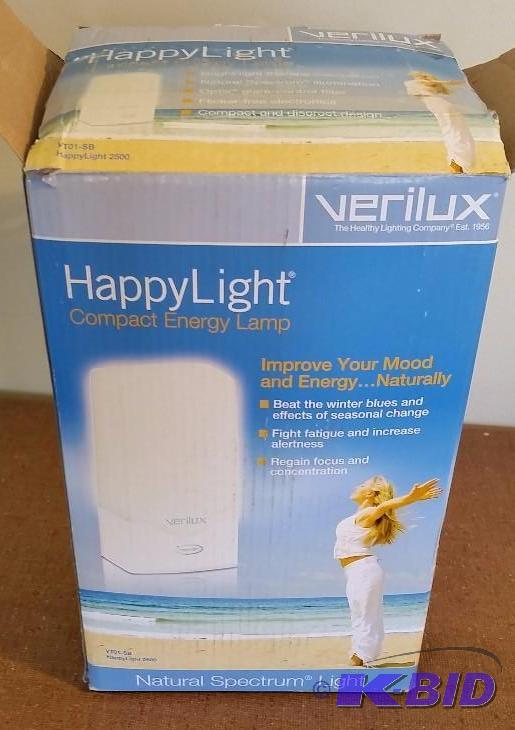 lot 9 image: Verilux Happy Light Full Spectrum light New in box Customer Return.  No Bulb. Not Tested.