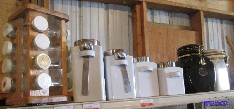 Lot of spice and staple storage containers...