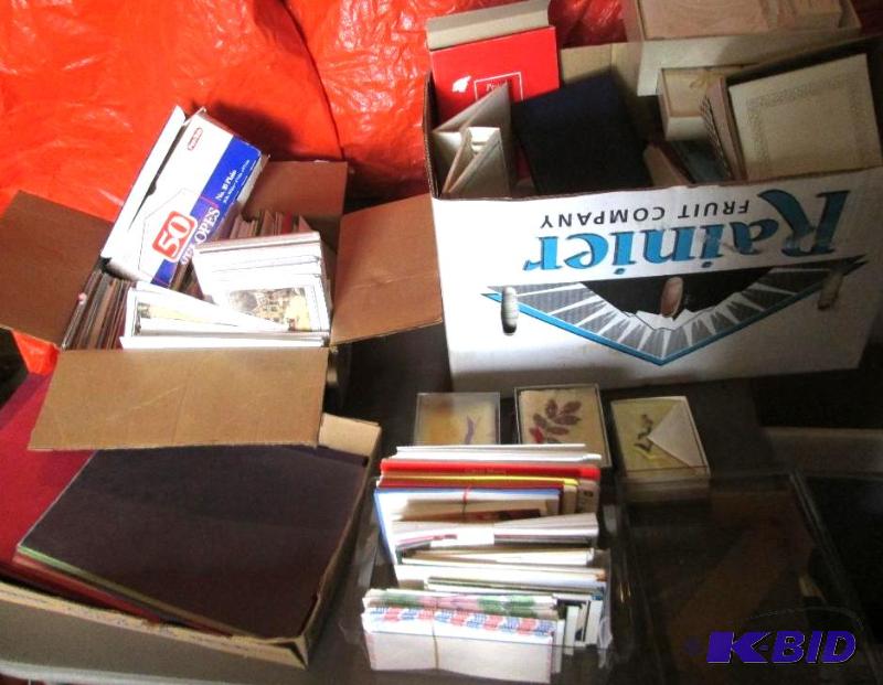 Lot of assorted envelopes, paper, stationery,...