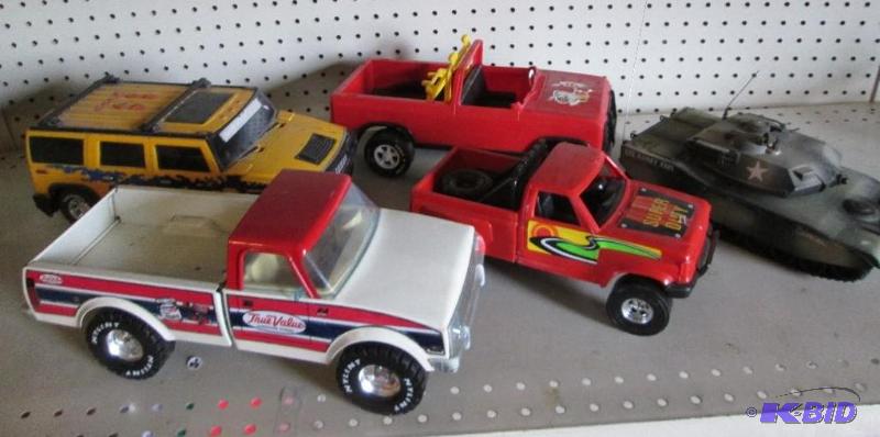 Lot of assorted toy vehicles including a vint...