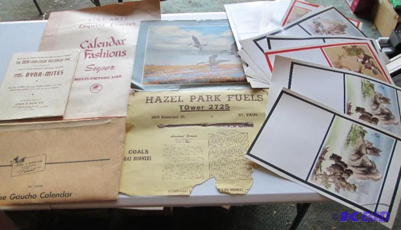 Lot of assorted calendar pages and pictures...