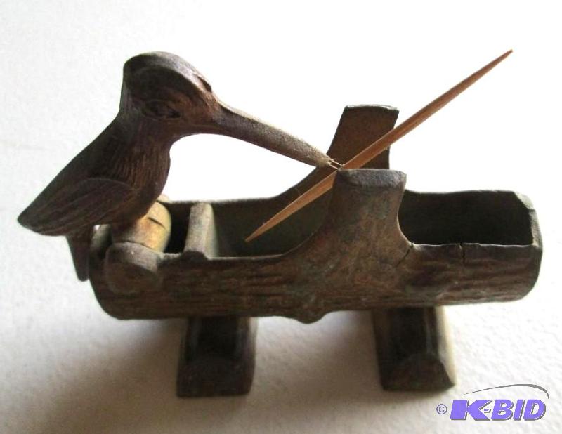 Vintage toothpick picker, the bird will grab ...