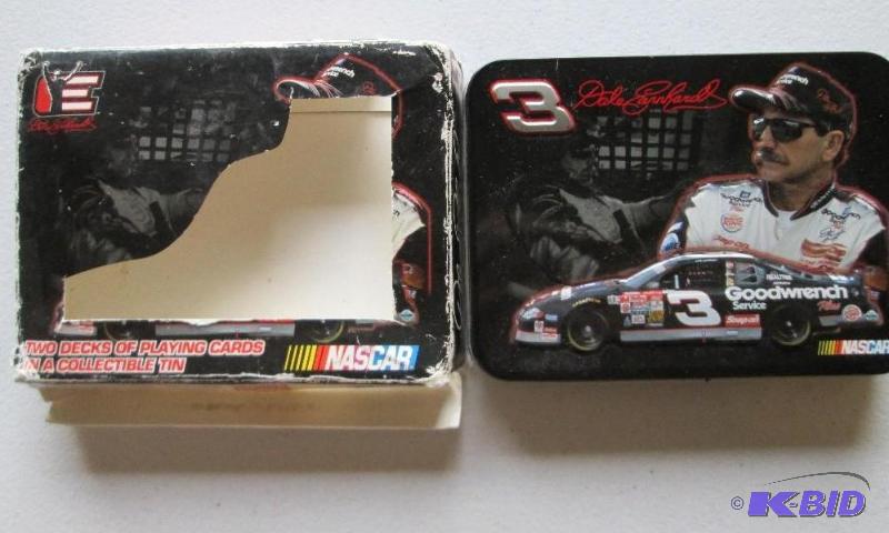 metal tin with 2 unopened Dale Ernhard paying...
