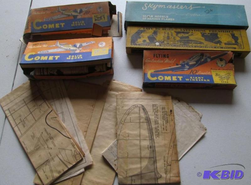 Lot of vintage model airplane kits...
