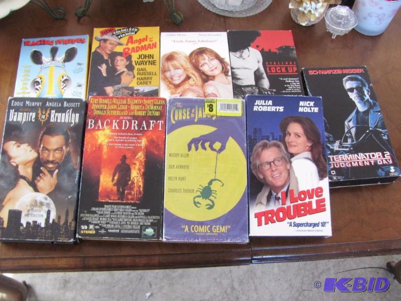Lot of 9 VHS Movies