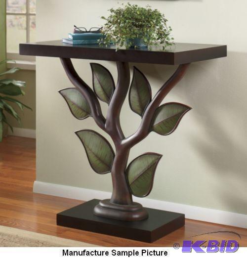 Leaf Table - Earthy browns and greens color t...