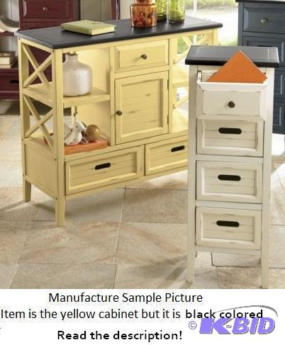 Black Console Cabinet - Item is Black - Groo...