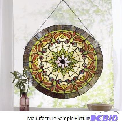 Round Floral Window Panel -&nbspHand-crafted...