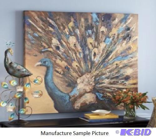 Peacock Painting -&nbspAt over 3 feet square...