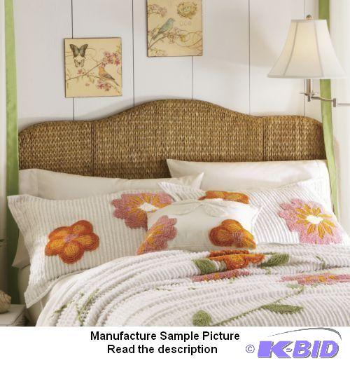 FullQueen Size Seagrass Natural Headboard - ...