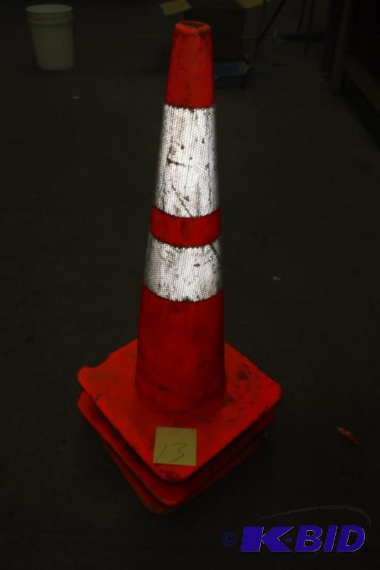 lot 13 image: Stack of 3 Caution Cones