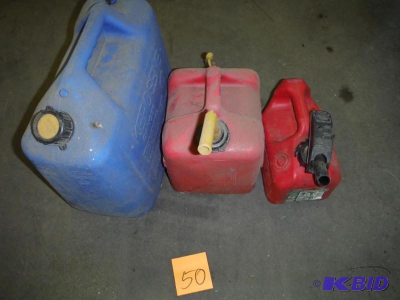 lot 50 image: Lot of two gas cans and two kerosene cans