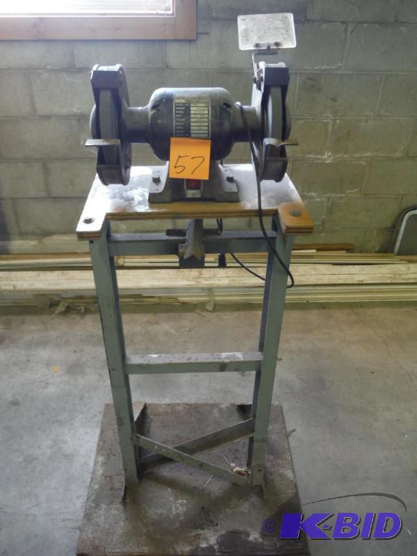 lot 57 image: Bench Grinder on a Steel Stand