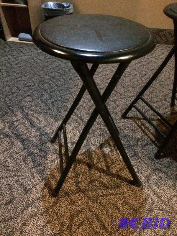 lot 2 image: Black stools