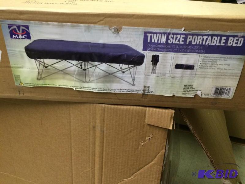 twin size portable air bed with fold up frame