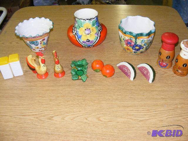 salt and pepper shaker sets, planters, some m...