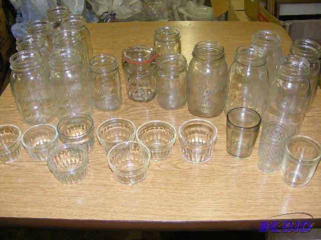 lot of jars and refrigerator cups