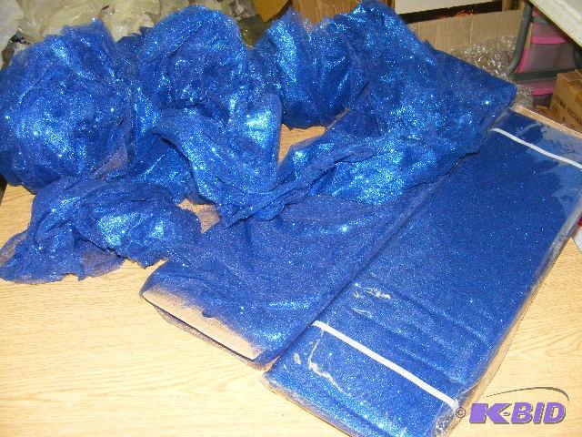 lot of dark blue tulle
