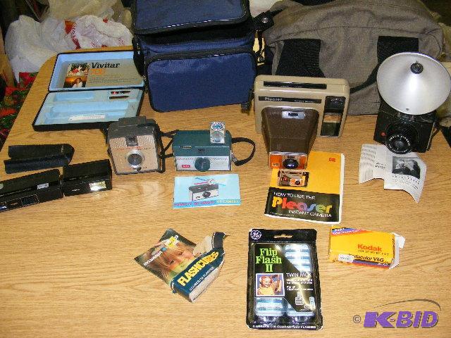 lot of vintage cameras