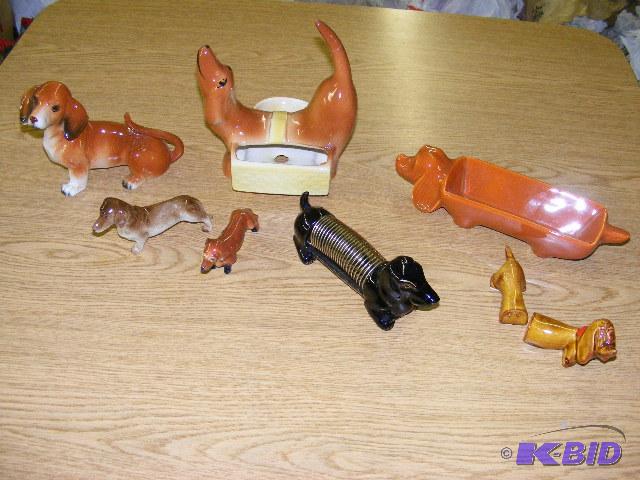 lot of dachound decorations