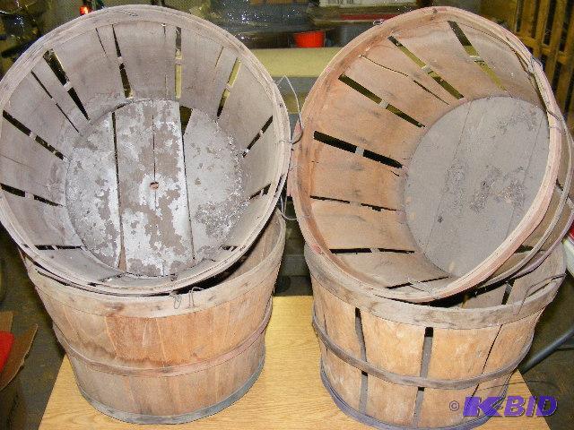 lot of 4 antique apple baskets