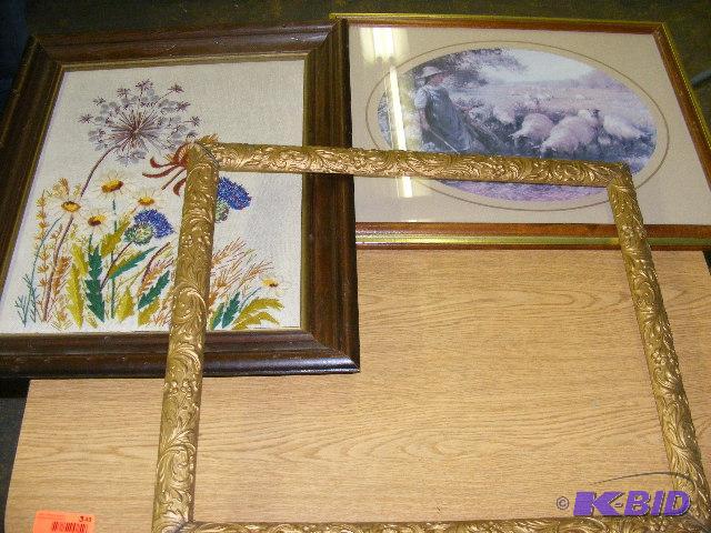 lot of 2 pictures and frame