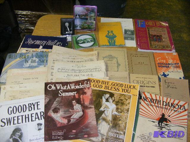 Sheet music, songbooks, CDs