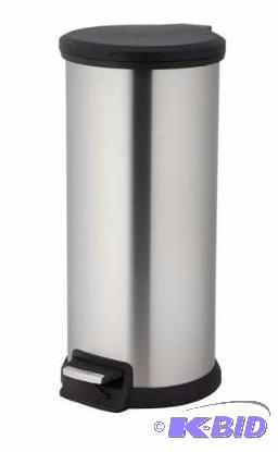 lot 30 image: Better Homes and Gardens 7.9-Gallon Round Trash Can. Small dents. New. Does not affect.