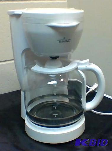lot 6 image: Rival 12-Cup Coffee Maker, White.  NIB. Tested Works.