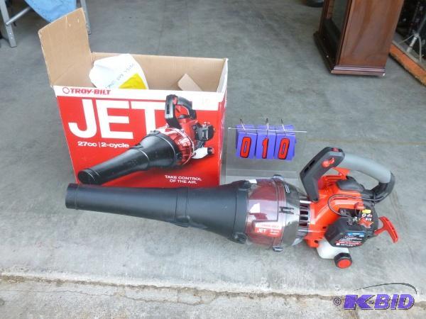 Troy Bilt jet blower. 27 cc 2 cycle. Appears...
