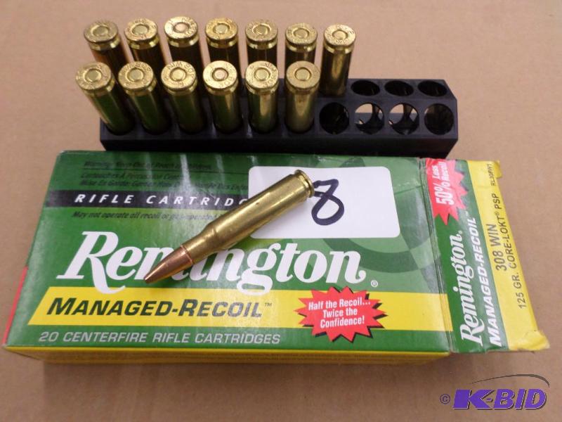 (20) Rounds Remington Managed Recoil .308-Win...