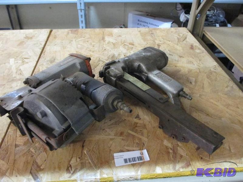 lot 12 image: paslode nailer and stapler, condition unknown...