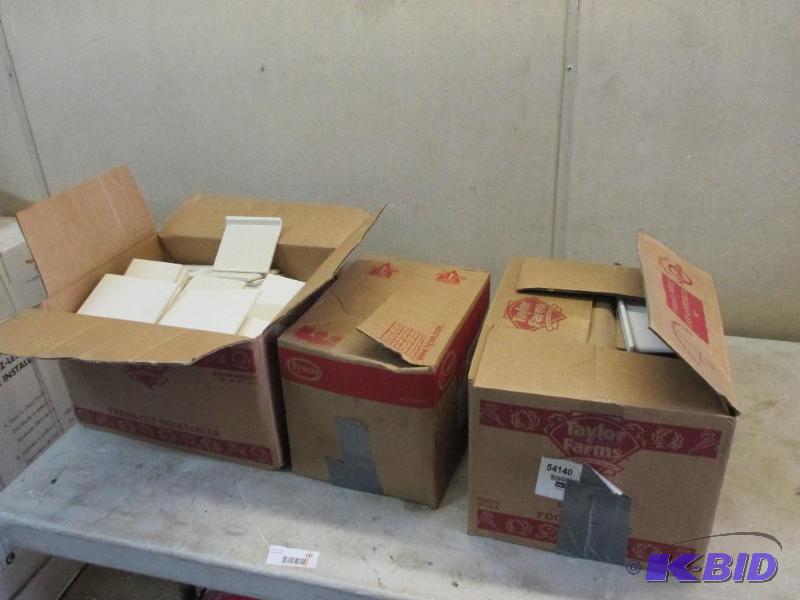 lot 135 image: 3 boxes of misc white tile...