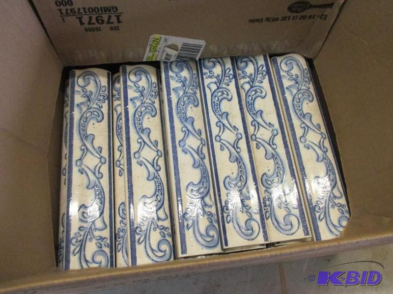 lot 136 image: 12 box of trim tile...