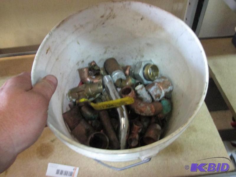 lot 47 image: pail of fittings...