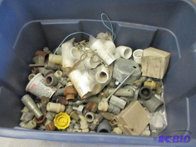 lot 63 image: tote of fittings...