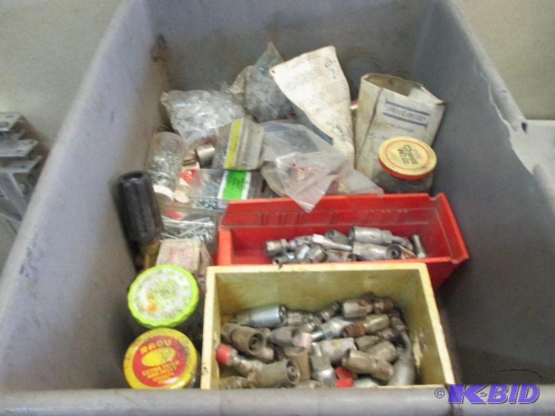 lot 77 image: tote of screws and fittings...