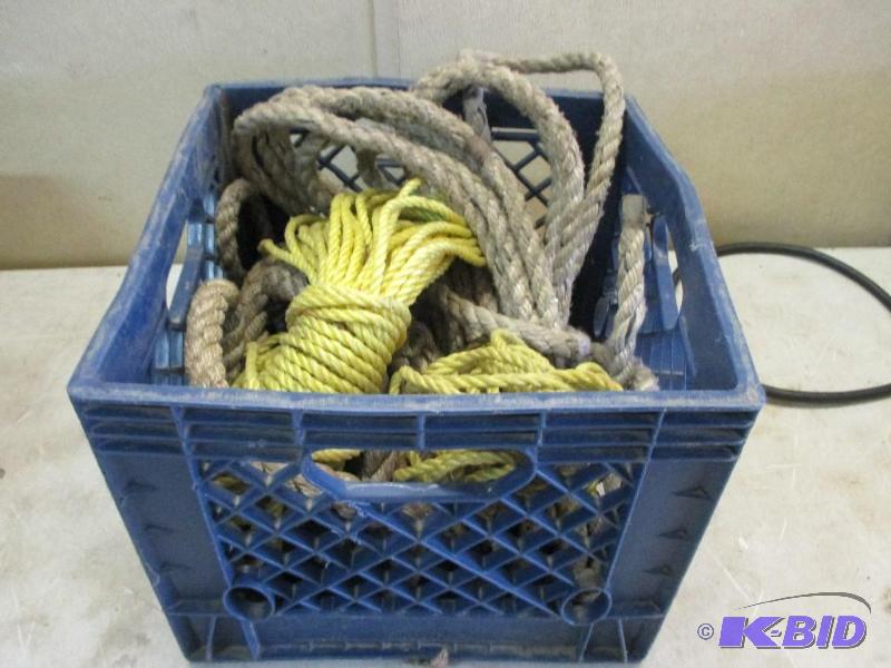 lot 88 image: tote of rope...
