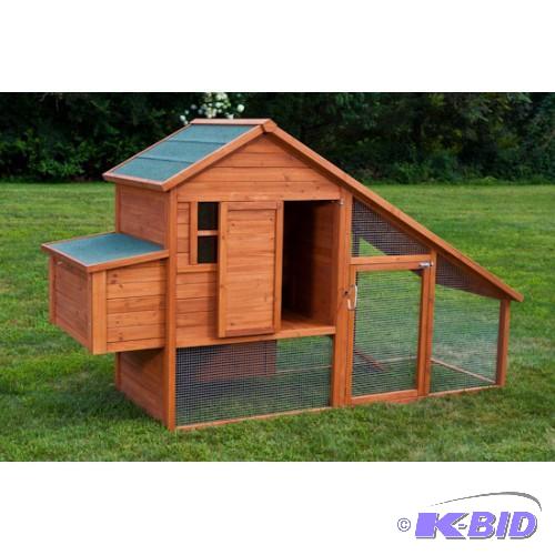 lot 1 image: Farm House Chicken Coop, solid wood, sliding ...