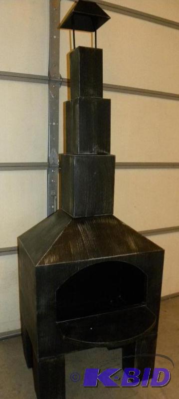 lot 2 image: Outdoor Cooking Chimnea, high temperature pai...