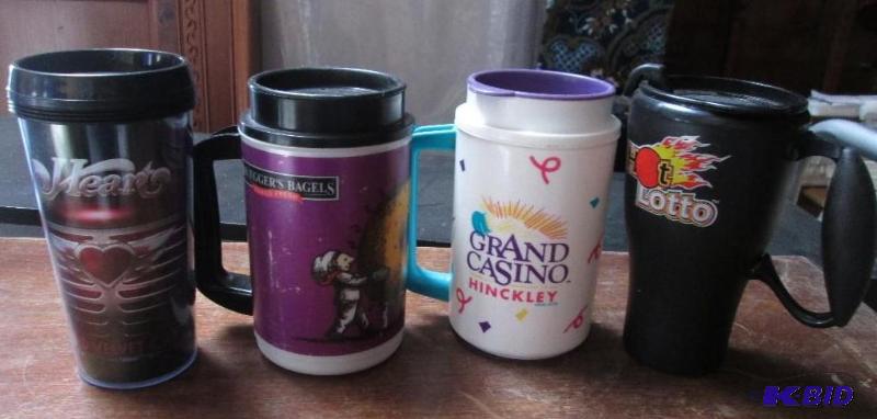 lot 182 image: Lot of 4 travel mugs....