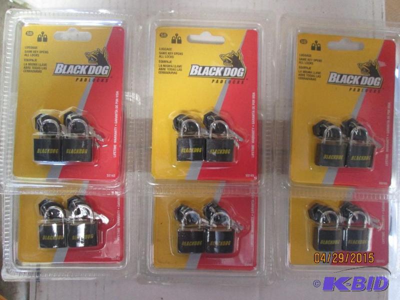 lot 188 image: Lot of 6 BlackDog mini padlocks for luggage. ...
