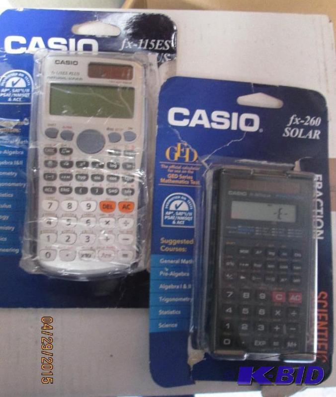 lot 190 image: Pair of solar scientific calculators. Both ne...