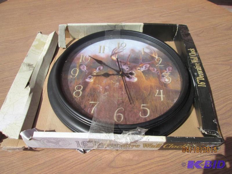 lot 2 image: 16 decorative wall clock precision quartz m...