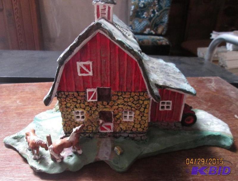 lot 201 image: Very nice light up barn table top decoration....
